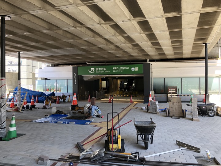 桜木町駅の新改札、新南口：市役所口の工事風景