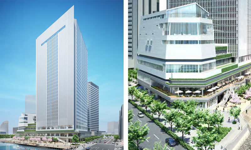 北仲通地区に建設中の横浜新市庁舎