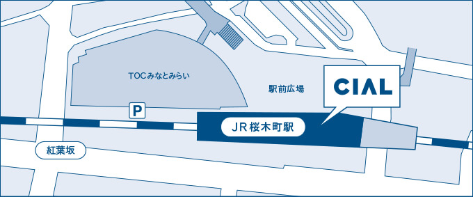 CIAL桜木町駅の駐輪場マップ