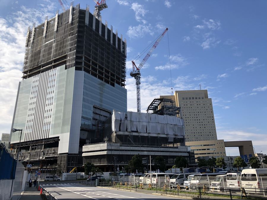 北仲通地区に建設中の横浜新市庁舎