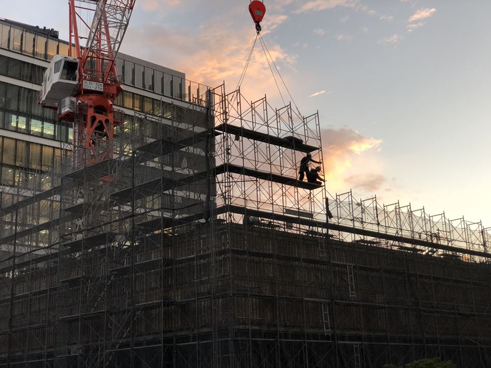 京急グループ本社ビルの建設中写真（2018年11月）