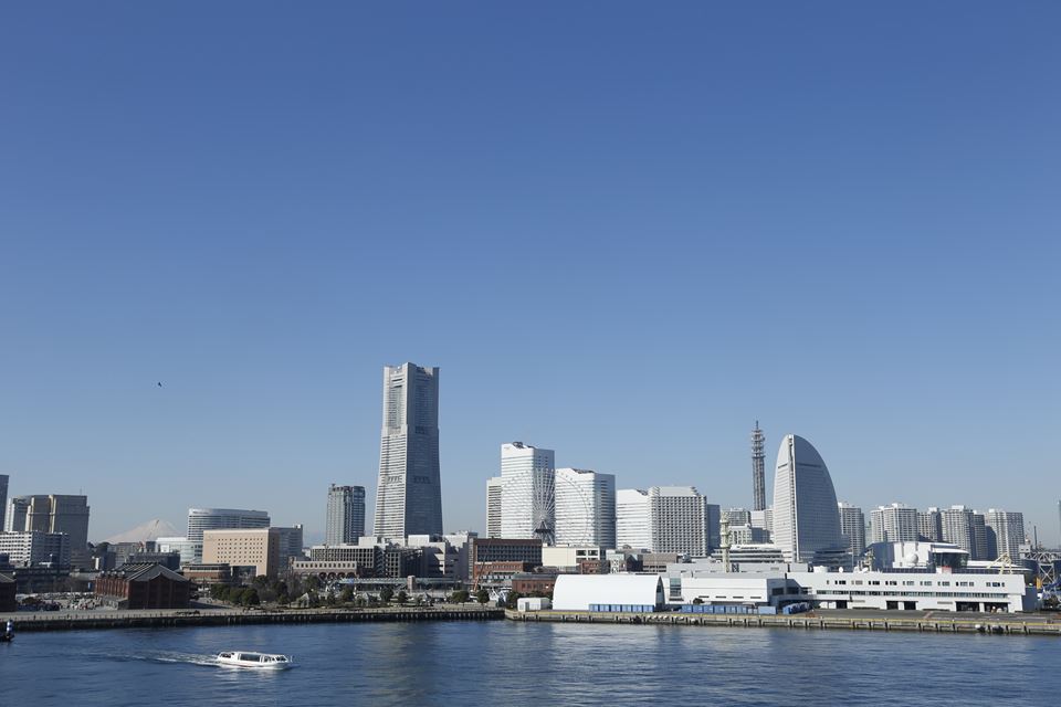 横浜みなとみらいの遠景