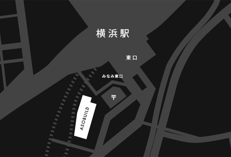 横浜駅東口のアソビルマップ