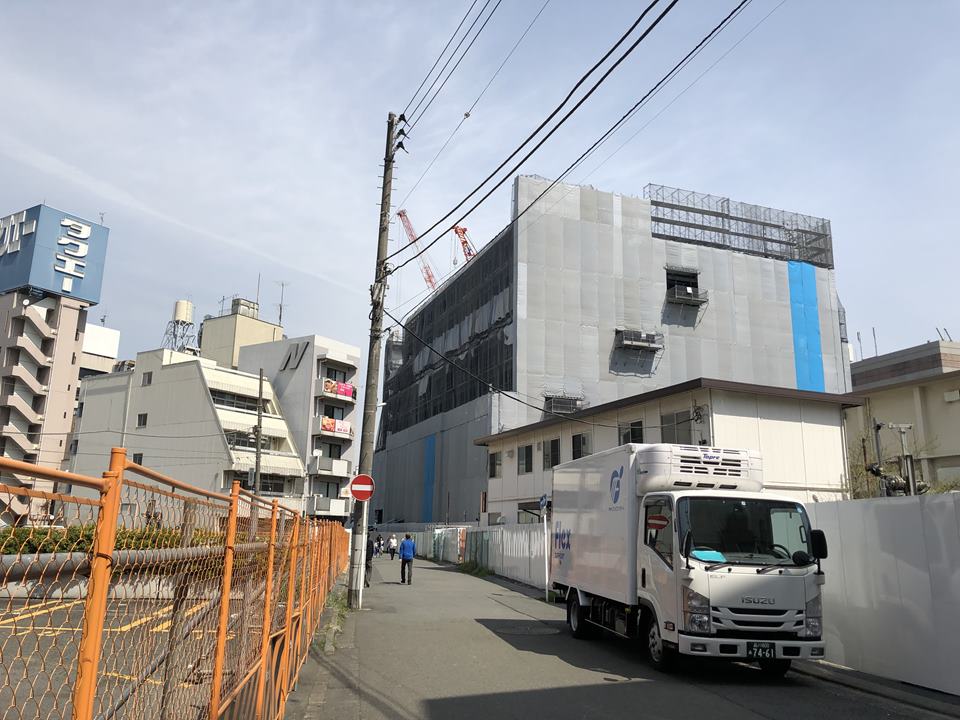 横浜駅西口鶴屋町棟の建築現場写真