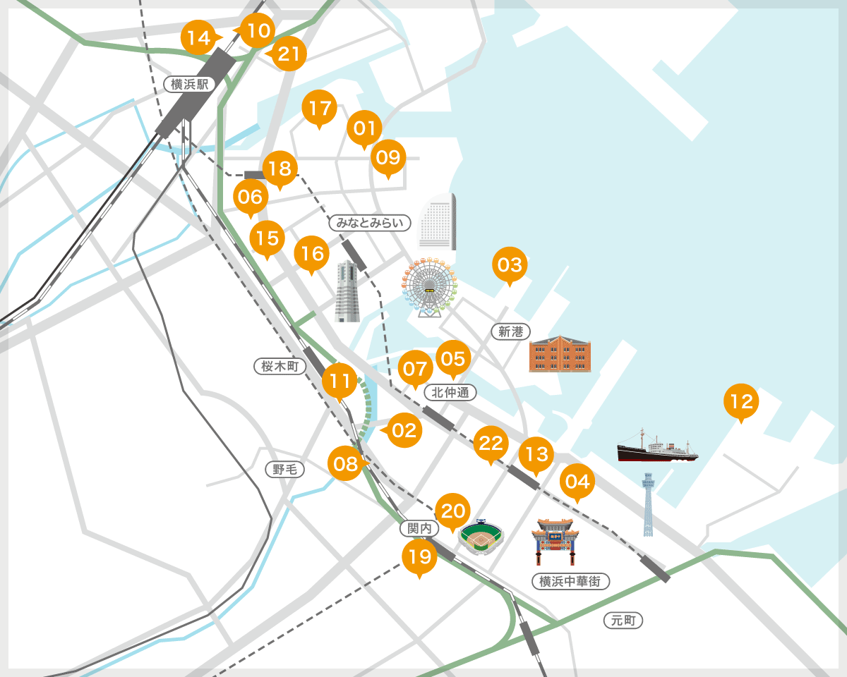 横浜都心臨海部の新たなホテル・宿泊施設建設マップ(2020年3月更新)