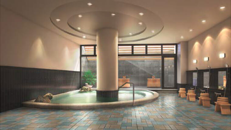 リニューアルオープンした横浜上郷 森の家の大浴場写真