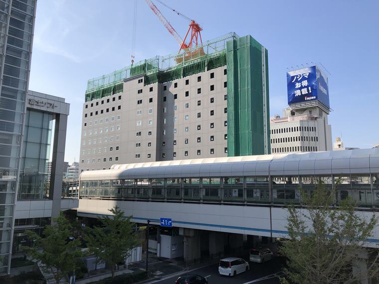 JR桜木町駅ビルの建設工事写真