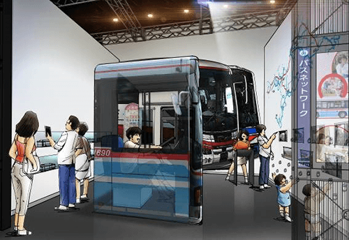 みなとみらいの京急グループ本社ビル1Fにできる「京急ミュージアム」の展示内容:バスネットワークのイメージ写真