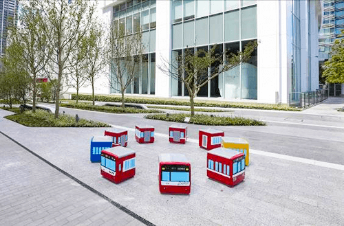 みなとみらいの京急グループ本社ビル1Fにできる「京急ミュージアム」の展示内容:ケイキューブ(屋外展示)のイメージ写真