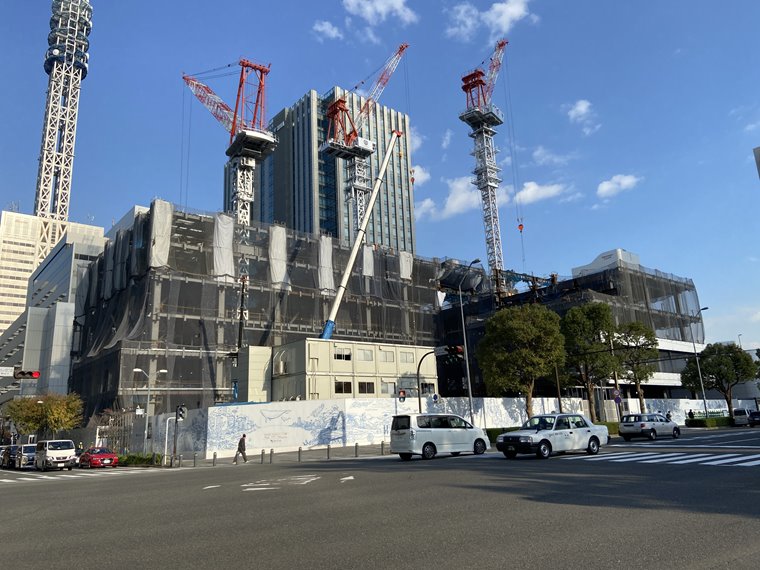 神奈川大学みなとみらいキャンパスの建設工事途中写真
