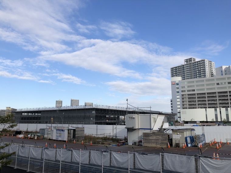 日産パビリオン横浜の建設工事写真