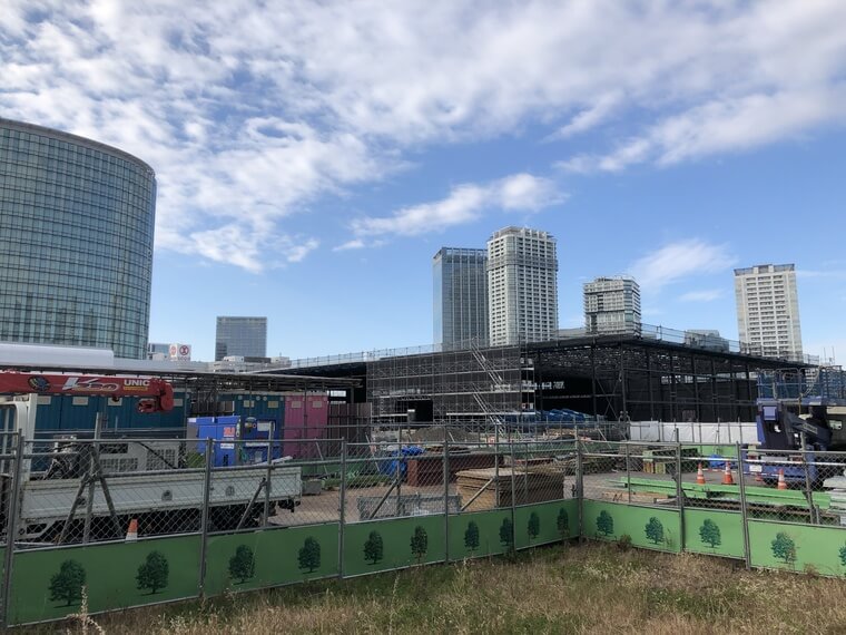 日産パビリオン横浜の建設工事写真