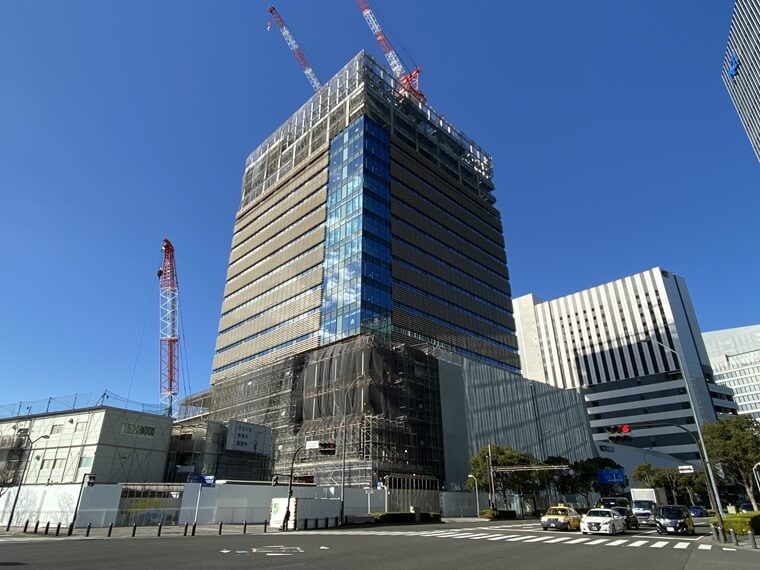村田製作所の新たな研究開発拠点「みなとみらいイノベーションセンター」の建設工事写真