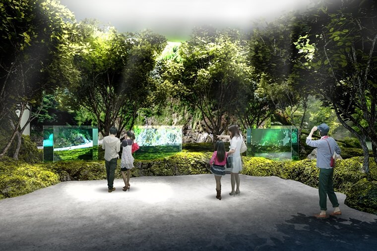 川崎ルフロンにできる「mizoo(ミズー)川崎水族館」の多摩川ゾーンイメージ