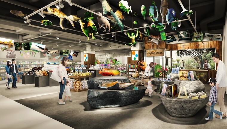 川崎ルフロンにできる「mizoo(ミズー)川崎水族館」のスーベニアショップイメージ