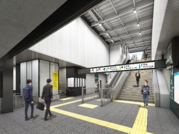JR桜木町駅にできる新しい改札口「新南口(市役所口)」の写真