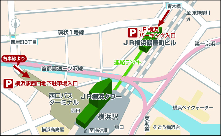 シァル横浜の駐車場マップ