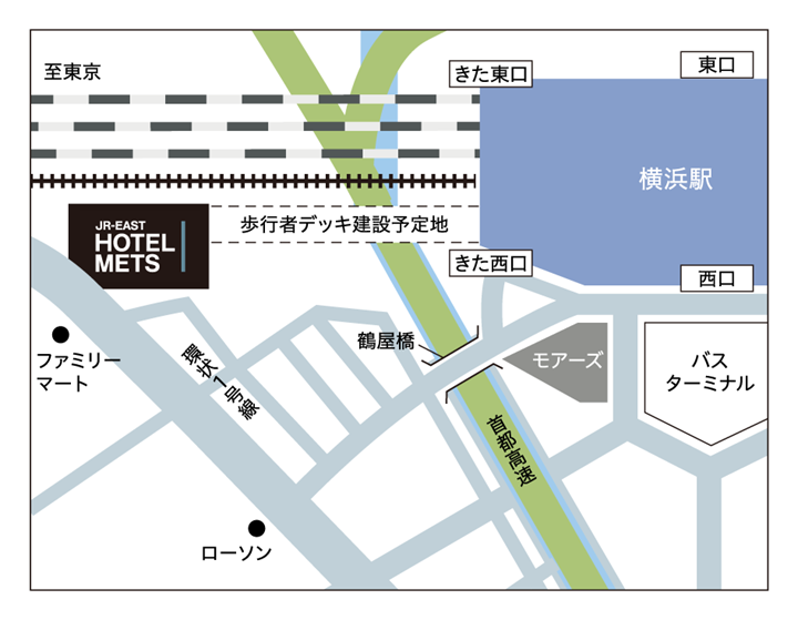JR横浜鶴屋町ビルのアクセスマップ