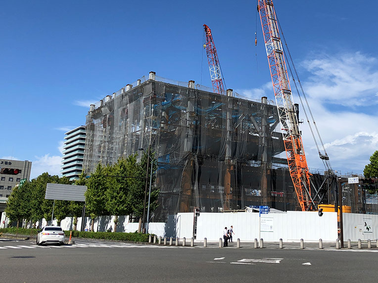 ウェスティンホテル横浜の建設工事の様子