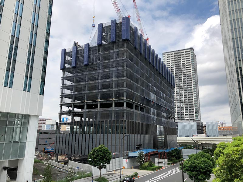 横浜ゲートタワーの建設工事写真