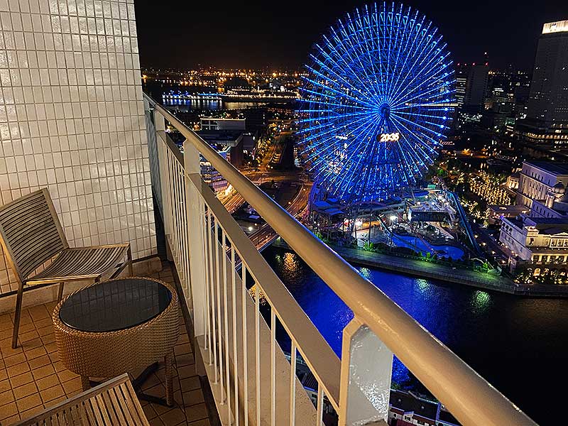 横浜ベイホテル東急のエグゼクティブツイン客室から見た景色写真