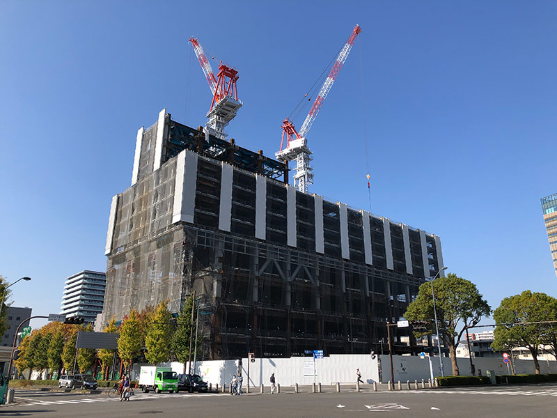 ウェスティンホテル横浜の建設途中の写真