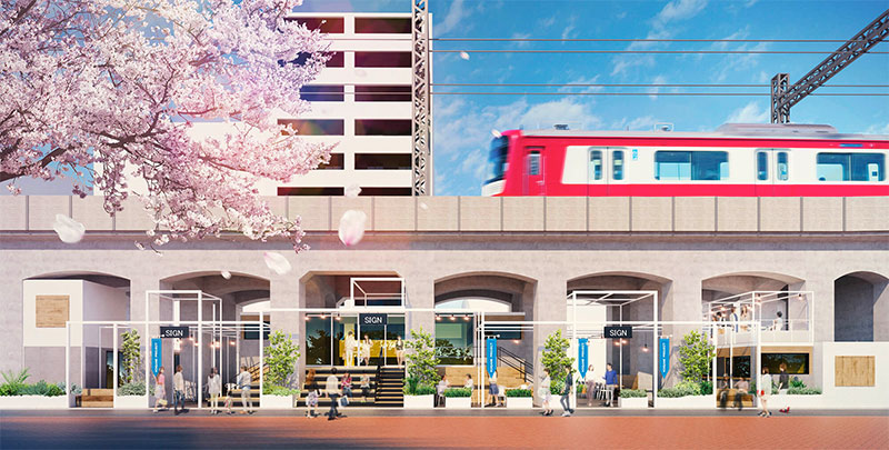 京急線日ノ出町駅～黄金町駅間の新たな高架下施設「黄金町ロックカク」のイメージ写真