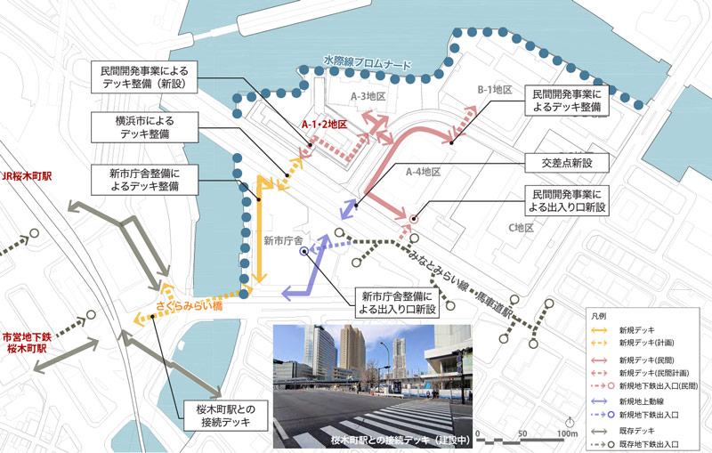 横浜北仲通地区のマップ
