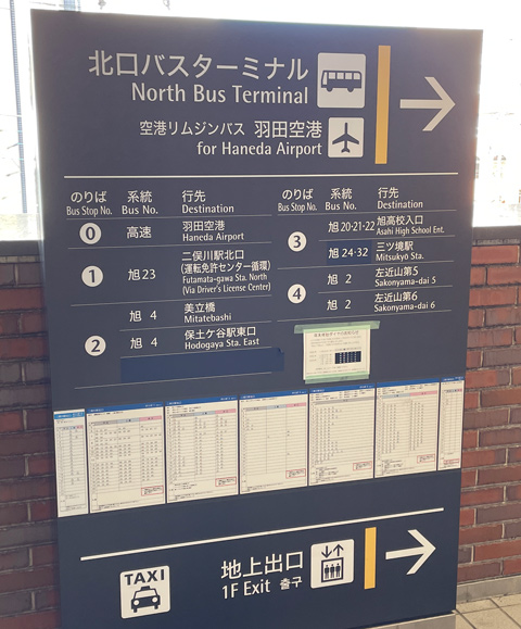 二俣川駅の案内看板の写真
