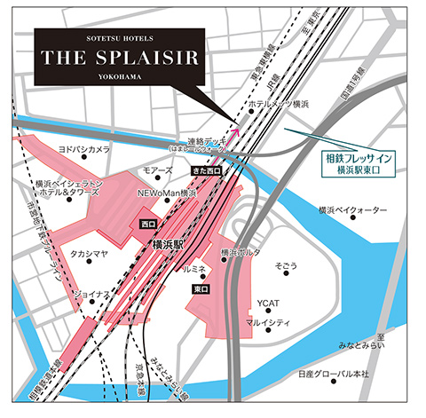 相鉄ホテルズ ザ・スプラジール 横浜のアクセスマップ