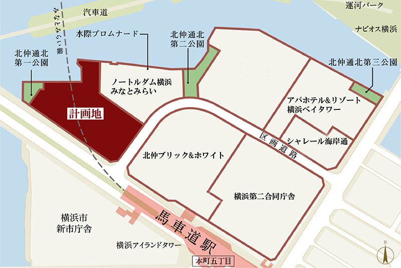 コンラッド横浜のエリアマップ