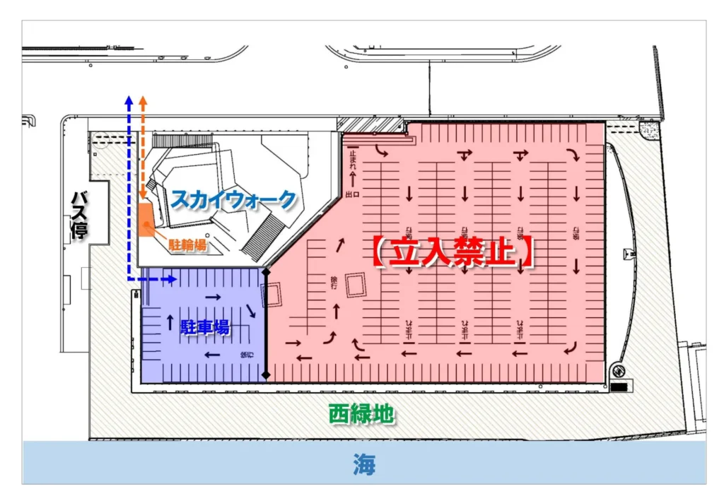 横浜スカイウォークの駐車場マップ